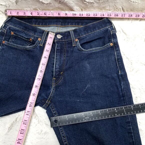 Levis jeans Mens 31×30 Blue 514 Straight Denim Relaxed Dark Wash - Picture 4 of 12